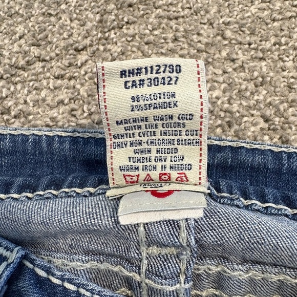 Y2K True Religion Women's Lowrise Skinny Capri Denim Jeans Size 28 - Picture 3 of 9